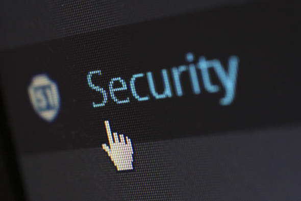 IT Security Logo on PC monitor
