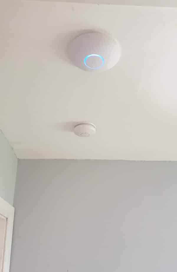 A Ubiquiti Wireless Access Point (UAP) installed in a home by Ciz ICT